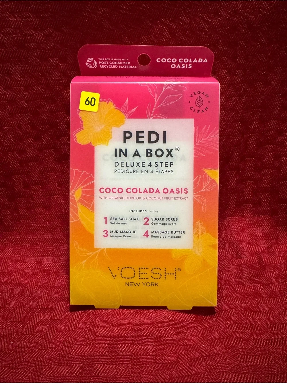 VOESH Pedi In A Box Coco Colada Oasis and 3 pack of assorted Mani moments.
